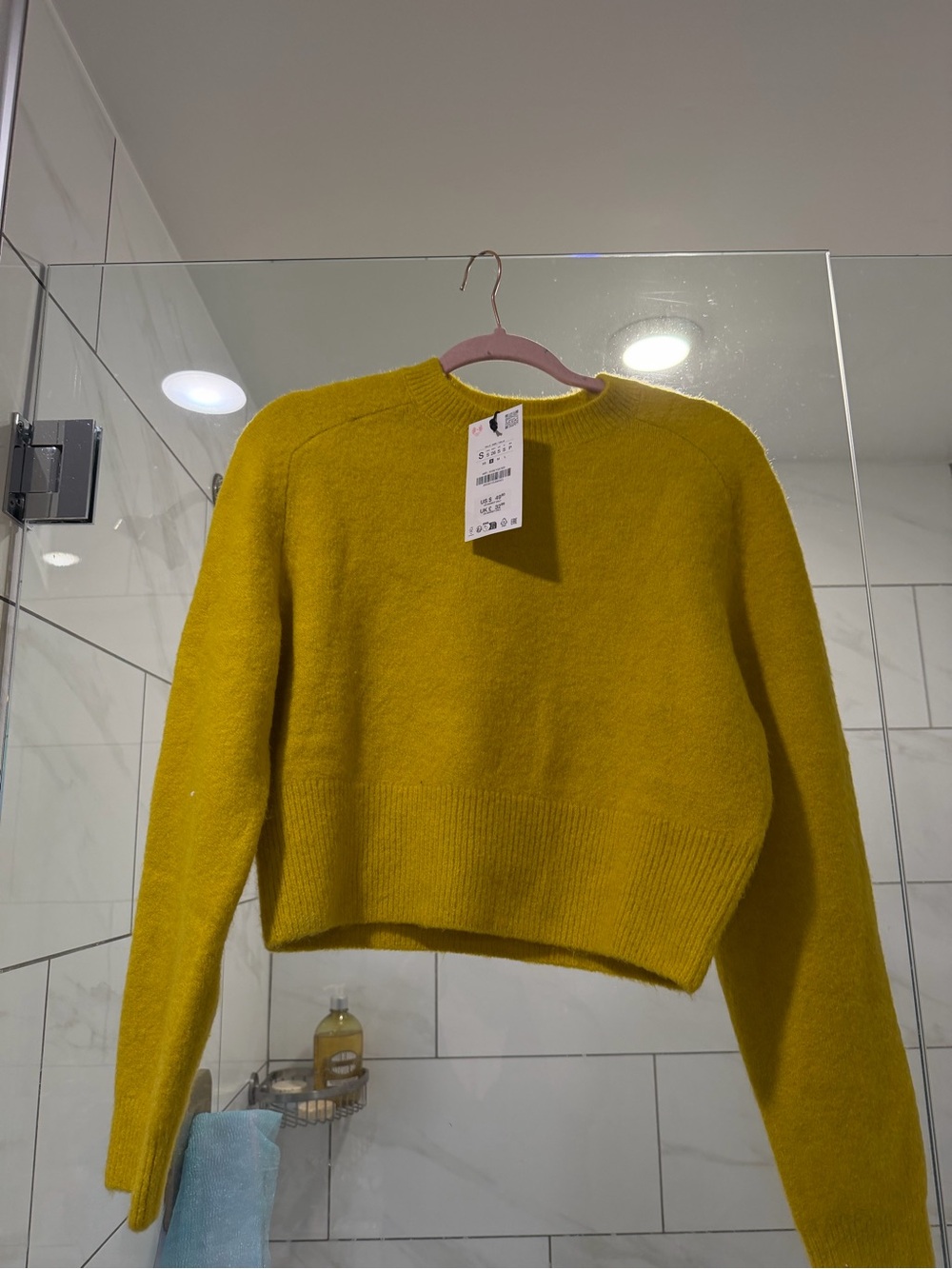 Zara Mustard Yellow Crewneck Sweater